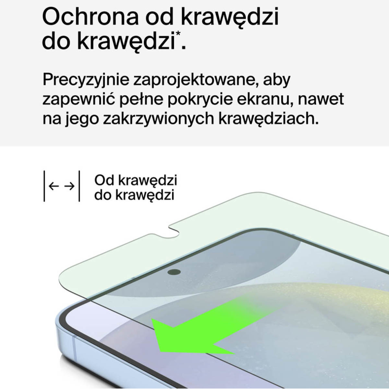 Belkin Folia ochronna na Samsung S24+, TrueClear Curve, z filtrem światła niebieskiego