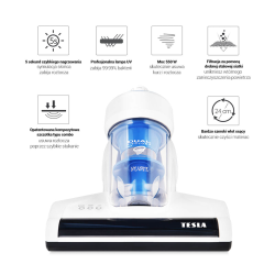 TESLA LifeStar UV550 ręczny odkurzacz antybakteryjny z lampą UV-C