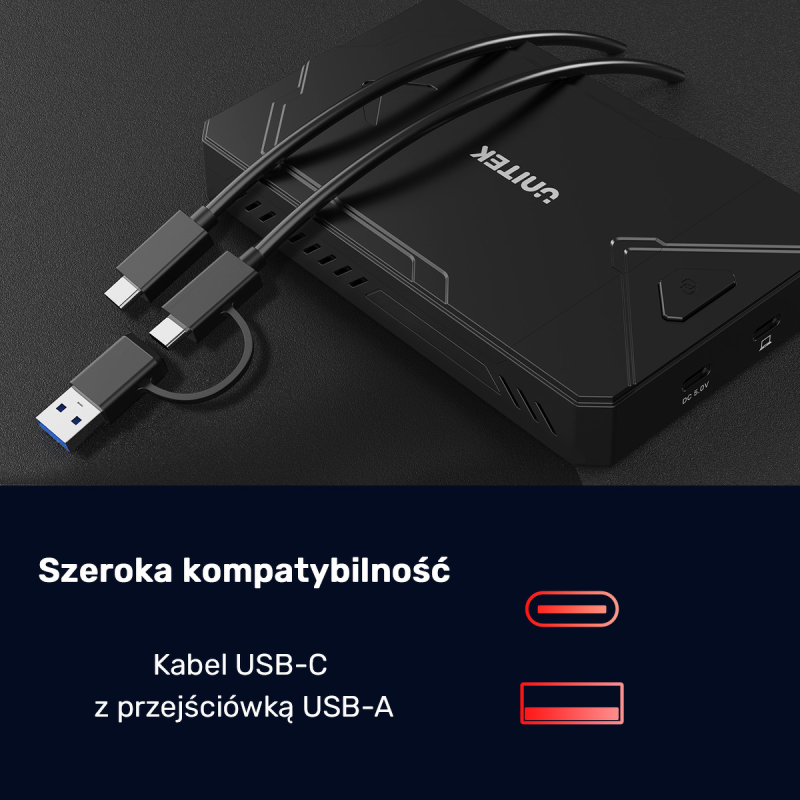 Unitek Obudowa dysku SSD M.2 NVMe i SATA 10Gbps USB