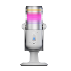 Rampage Diyez Mikrofon gamingowy dotykowy RGB USB-C biały