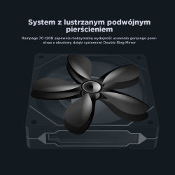 Rampage Wentylator do obudowy 120MM 1800RPM Infinite loop ARGB biały PWM