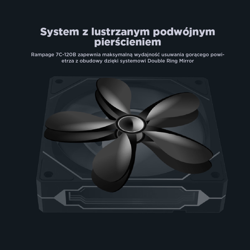 Rampage Wentylator do obudowy 120MM 1800RPM Infinite loop ARGB biały PWM