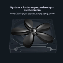 Rampage Wentylator do obudowy 120MM 1800RPM Infinite loop ARGB czarny PWM