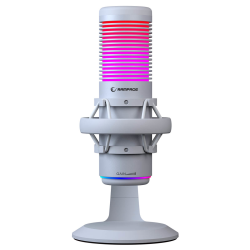 Rampage Bemol Mikrofon gamingowy/do podcastów RGB USB-C biały