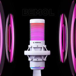 Rampage Bemol Mikrofon gamingowy/do podcastów RGB USB-C biały