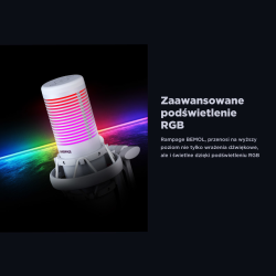 Rampage Bemol Mikrofon gamingowy/do podcastów RGB USB-C biały