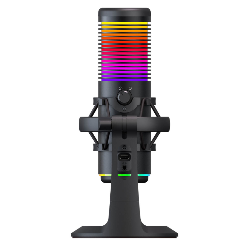 Rampage Bemol Mikrofon gamingowy/do podcastów RGB USB-C czarny