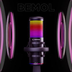 Rampage Bemol Mikrofon gamingowy/do podcastów RGB USB-C czarny