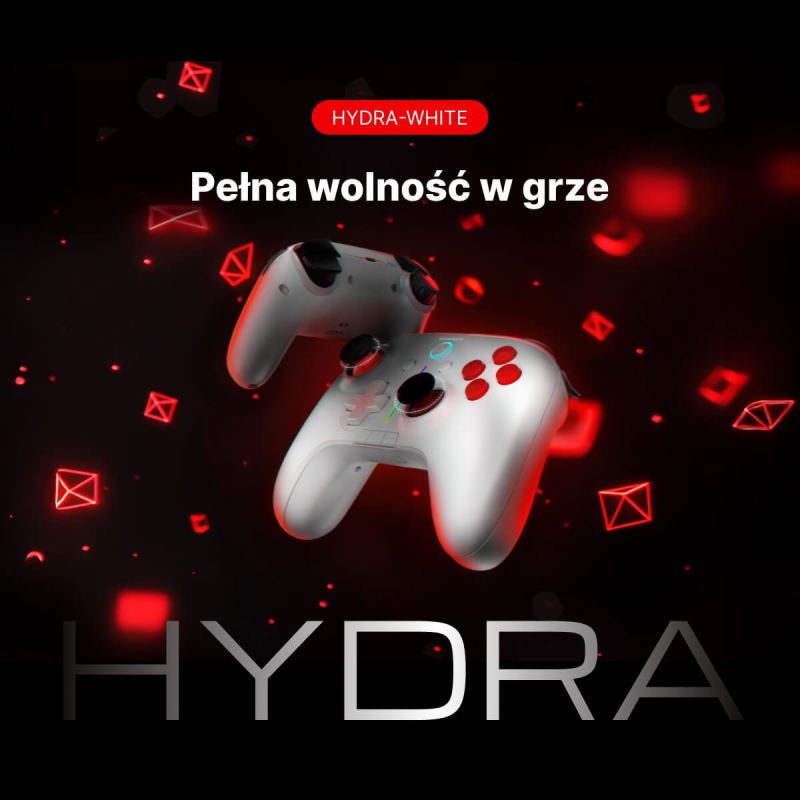Rampage Hydra Pad bezprzewodowy RGB 2.4G Hall, spusty analogowe