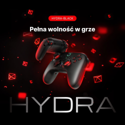Rampage Hydra Pad bezprzewodowy RGB 2.4G Hall, spusty analogowe