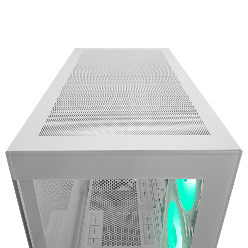 Rampage Hydra V2 Obudowa PC akwarium 4x wentylator ARGB biała