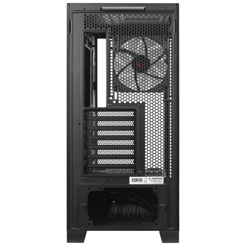 Rampage Hydra V2 Obudowa PC akwarium 4x wentylator ARGB czarna