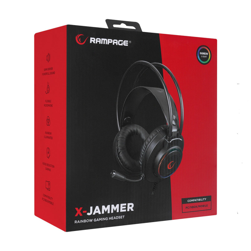 Rampage Słuchawki gamingowe z mikrofonem X-JAMMER 7.1... | PartsPC.pl