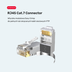 Unitek Wtyk modularny Pass-Through RJ45 Cat. 7, 50szt. OT1094ATP01