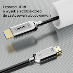 Unitek Kabel optyczny HDMI 2.0 AOC 4K 60Hz 50 m