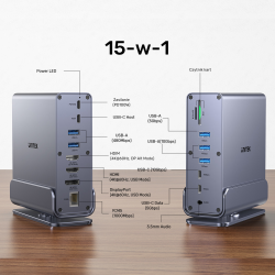 Unitek Uniwersalna stacja dokująca DisplayLink 4K x3