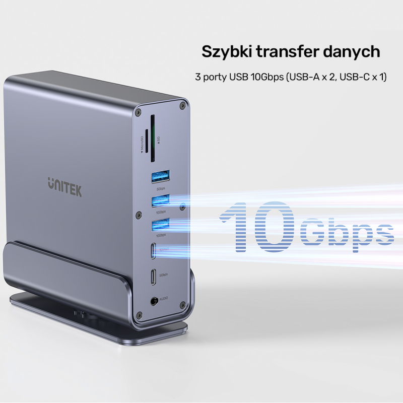Unitek Uniwersalna stacja dokująca DisplayLink 4K x3