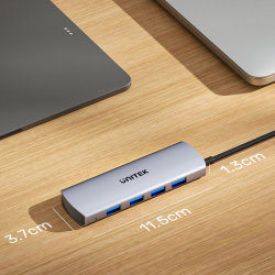 Unitek Hub 4w1 USB-C 10 Gbps, 4x USB-A H1112EGY01