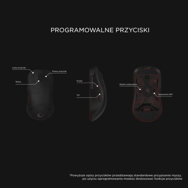 Rampage mysz bezprzewodowa TILION Czarna