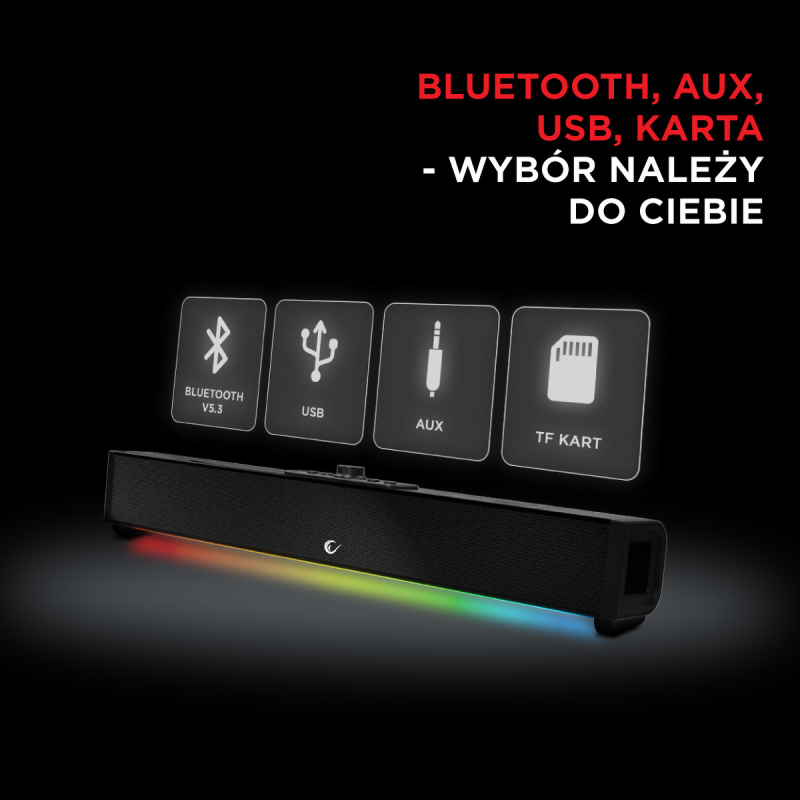 Rampage RM-1 SoundWave Plus głośnik gamingowy TF, BT+USB+AUX… | PartsPC.pl