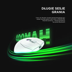 Rampage Prote M5 mysz bezprzewodowa 24000 DPI RGB LED 1K Hz biała