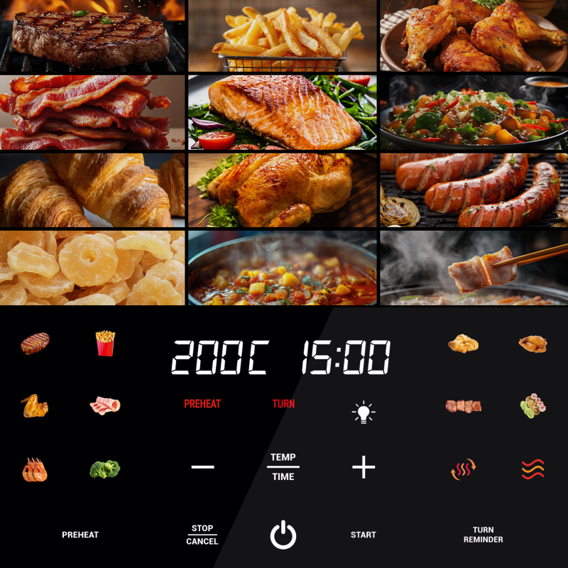 TESLA AirCook Q70 XXL WiFi Pro - Wielofunkcyjna beztłuszczowa frytkownica