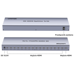 Rozdzielacz HDMI 4K 1 wejście 16 wyjść 4K@30Hz