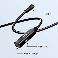 Unitek Kabel przedłużający USB-C 10 Gbps 5m, czarny