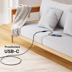 Unitek Kabel przedłużający USB-C 10 Gbps 5m, czarny