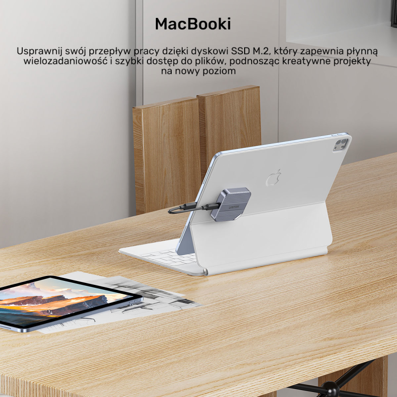 Unitek Obudowa magnetyczna SolidForce Reefer USB-C do M.2 SSD (NVMe/SATA)