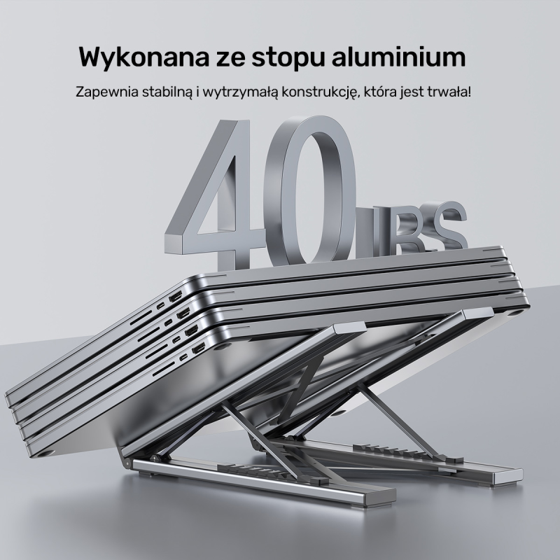 Unitek Podstawka regulowana pod laptop z hubem/HDMI/PD/SD