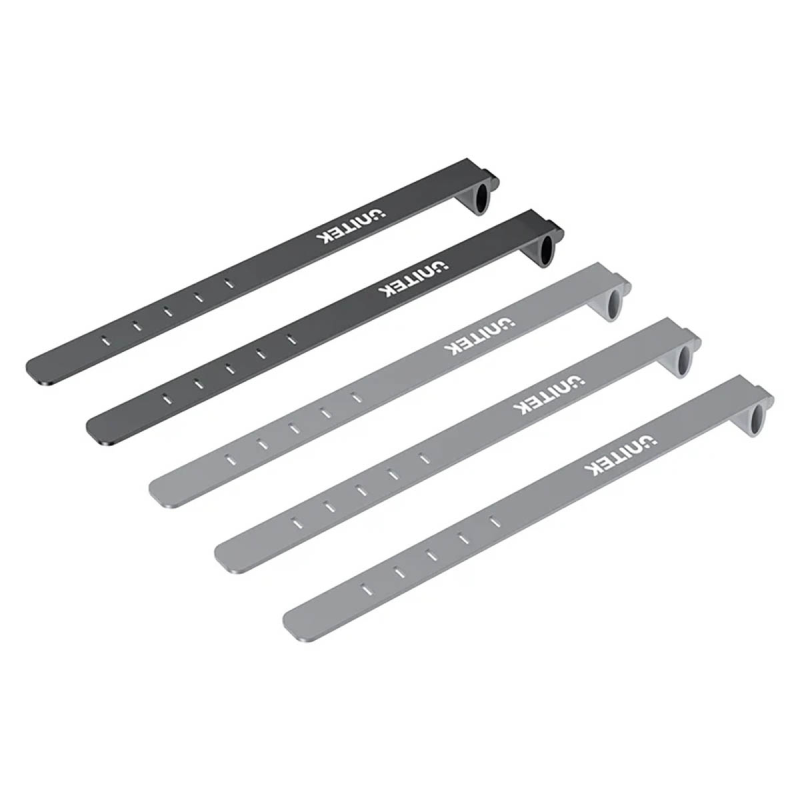 Zestaw silikonowych opasek kablowych czarne/ szare