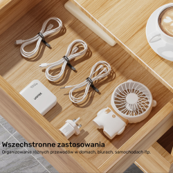 Zestaw silikonowych opasek kablowych czarne/ szare