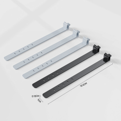 Zestaw silikonowych opasek kablowych czarne/ szare