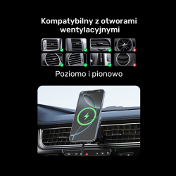 Uchwyt samochodowy Unitek Qi2