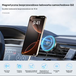 Uchwyt samochodowy Unitek Qi2