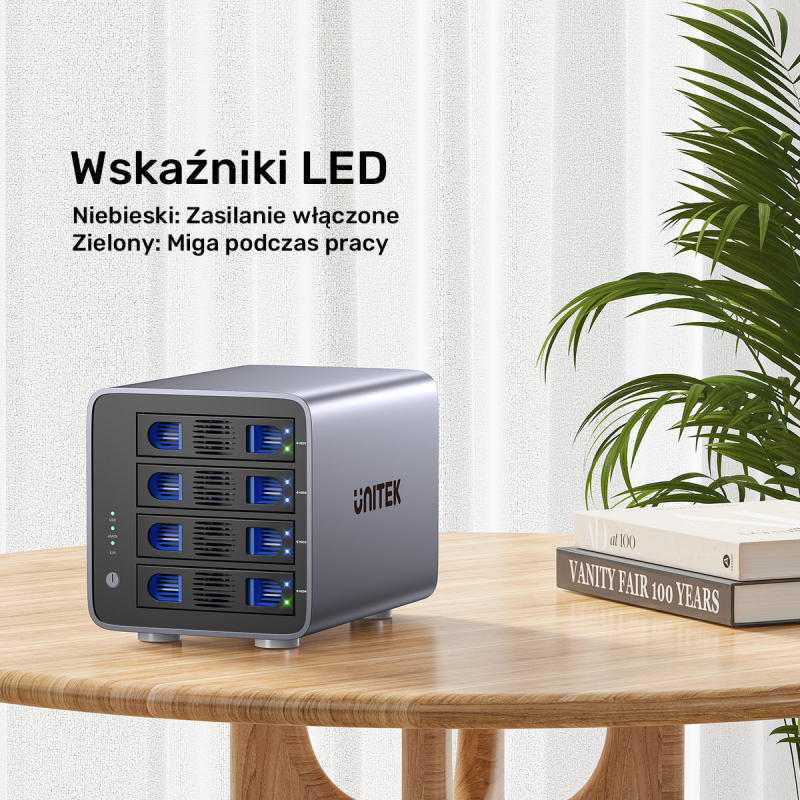 4-dyskowa obudowa RAID  0/1/5/10 / JBOD/ PM Unitek