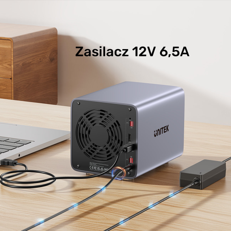 4-dyskowa obudowa RAID  0/1/5/10 / JBOD/ PM Unitek