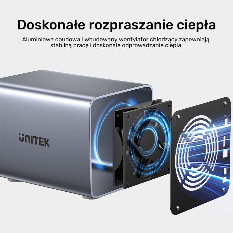 4-dyskowa obudowa RAID  0/1/5/10 / JBOD/ PM Unitek