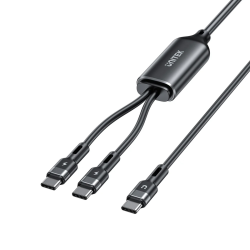Unitek Kabel 2w1 USB-C PD 100W silikonowy 1,8 m