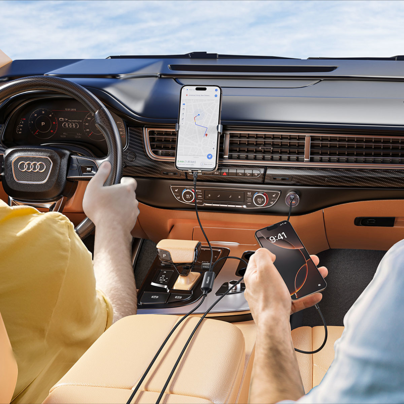 Unitek Kabel 2w1 USB-C PD 100W silikonowy 1,8 m