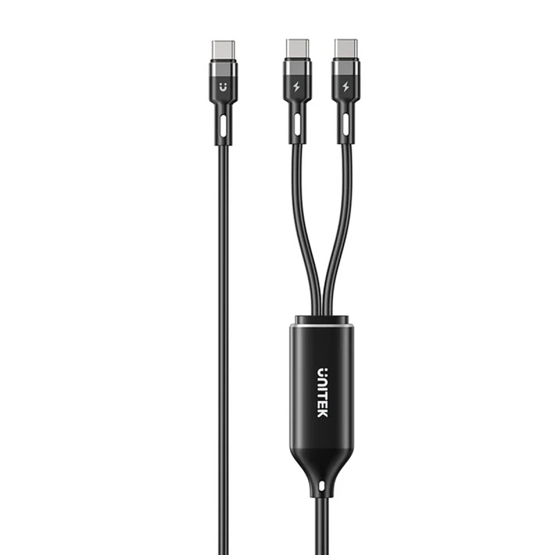 Unitek Kabel 2w1 USB-C PD 100W silikonowy 1,8 m