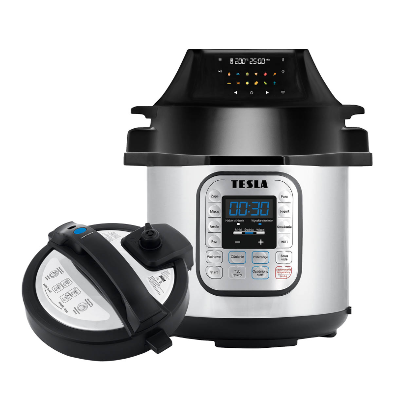 TESLA EliteCook K70 WiFi Duo multicooker 12w1 z funkcją sous vide i frytkownicą beztłuszczową