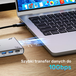 Unitek Przełącznik KVM USB-C 10Gbps z HDMI i transferem plików między systemami