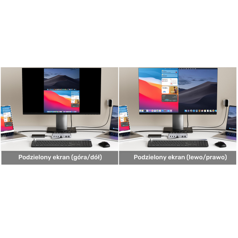 Unitek Przełącznik KVM USB-C 10Gbps z HDMI i transferem plików między systemami