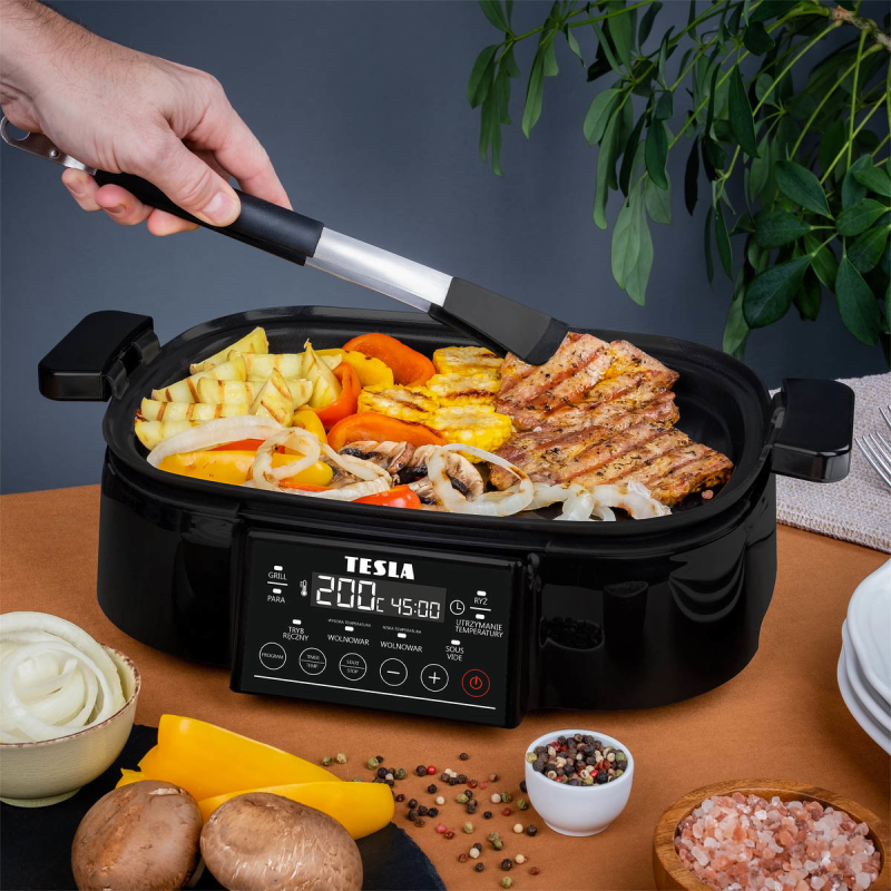 TESLA MultiCook M90 Grill wielofunkcyjny multicooker 11w1 z grillem elektrycznym czarny