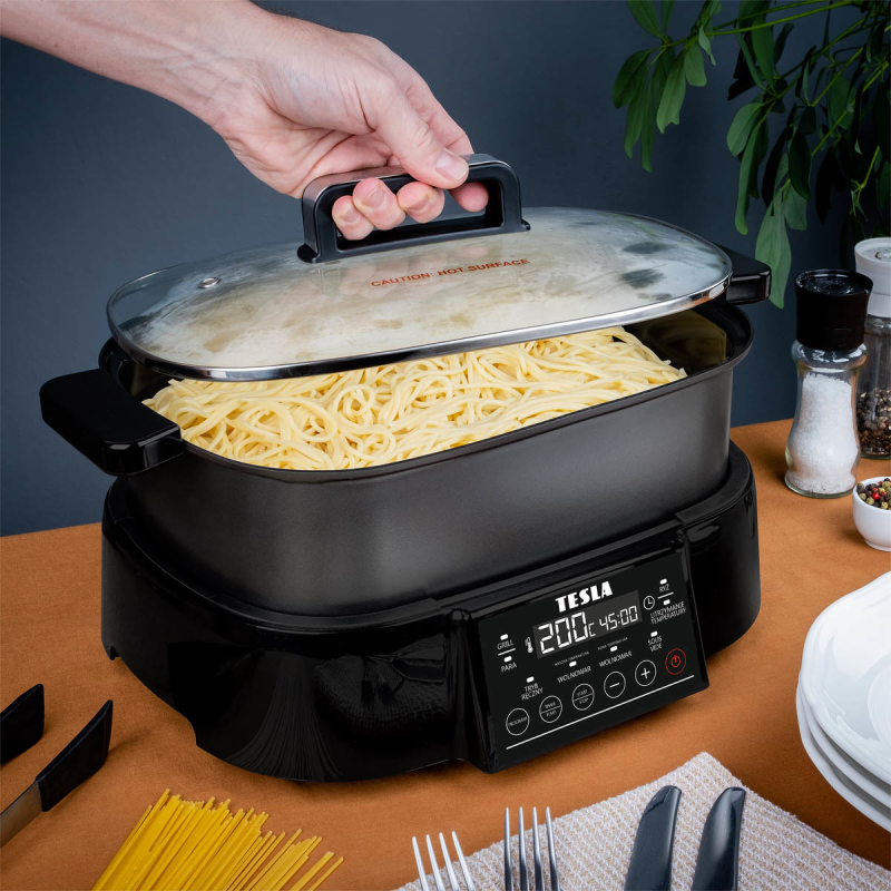 TESLA MultiCook M90 Grill wielofunkcyjny multicooker 11w1 z grillem elektrycznym czarny