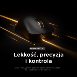 Rampage Mysz bezprzewodowa Clax PAW3311 1k Hz 24 000 DPI BT 5.1 czarna