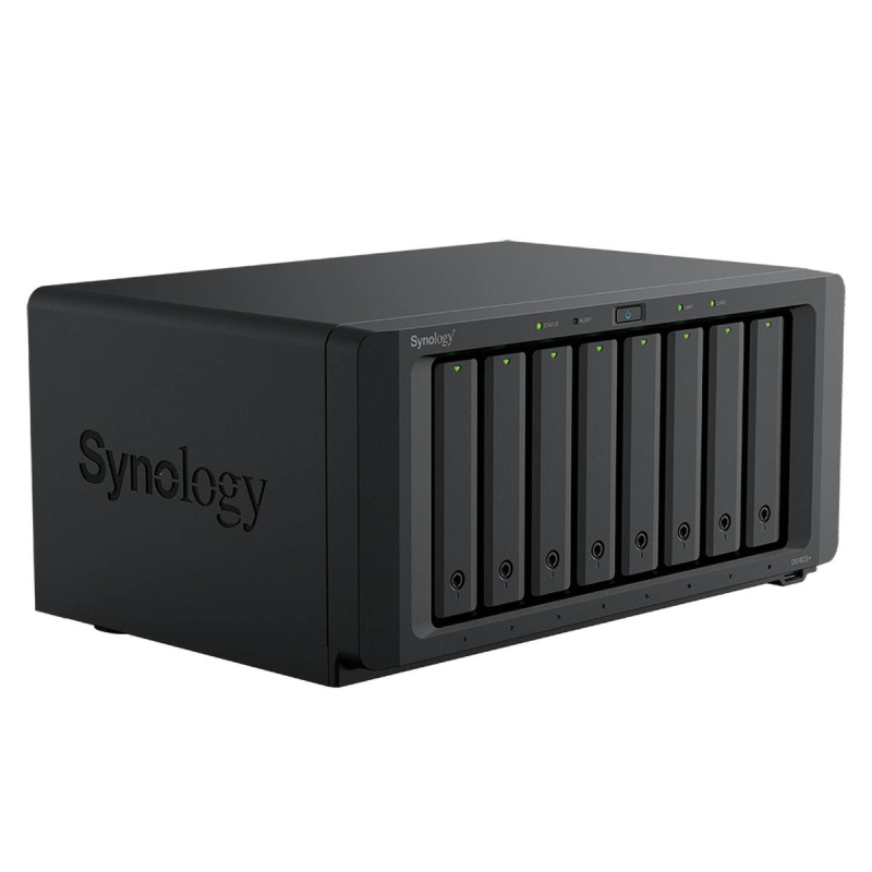 Synology DS1825+ | 8-zatokowy serwer NAS, AMD Ryzen, 8GB RAM, 2x 2.5GbE RJ-45, 2x M.2 NVMe, Tower