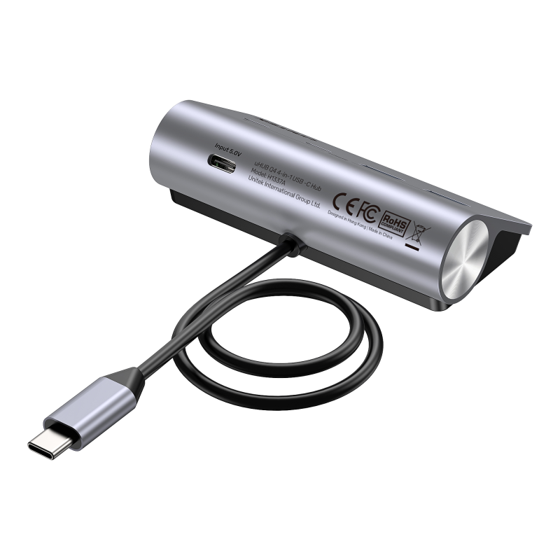 Unitek Hub alumininiowy USB-A/USB-C z 4 portami 5Gbps